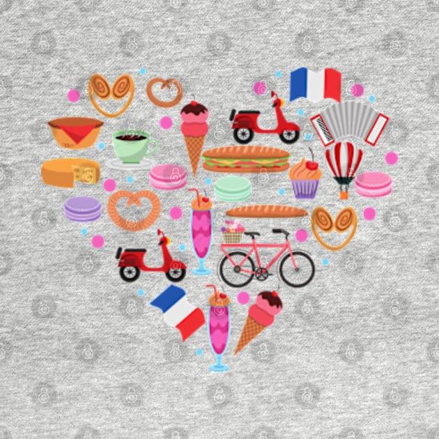 Paris France Clip art Heart by Cun-Tees!